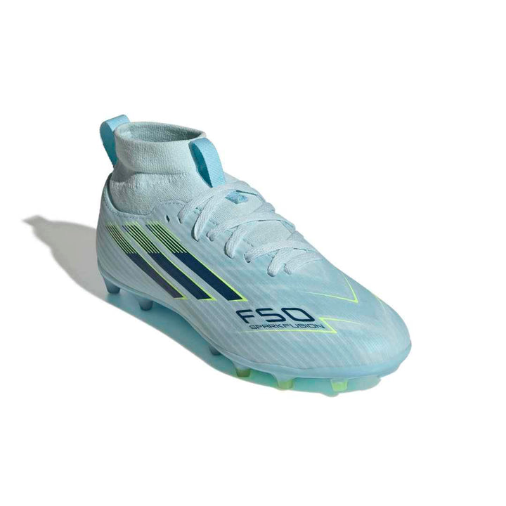 F50 Sparkfusion League Mid Cut FG/AG Boots Kids – Blue / Yellow