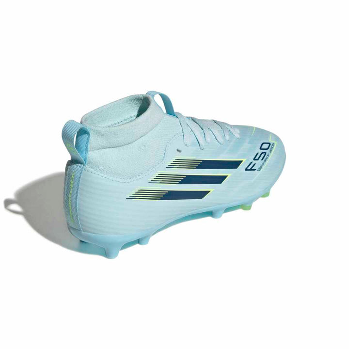 F50 Sparkfusion League Mid Cut FG/AG Boots Kids – Blue / Yellow