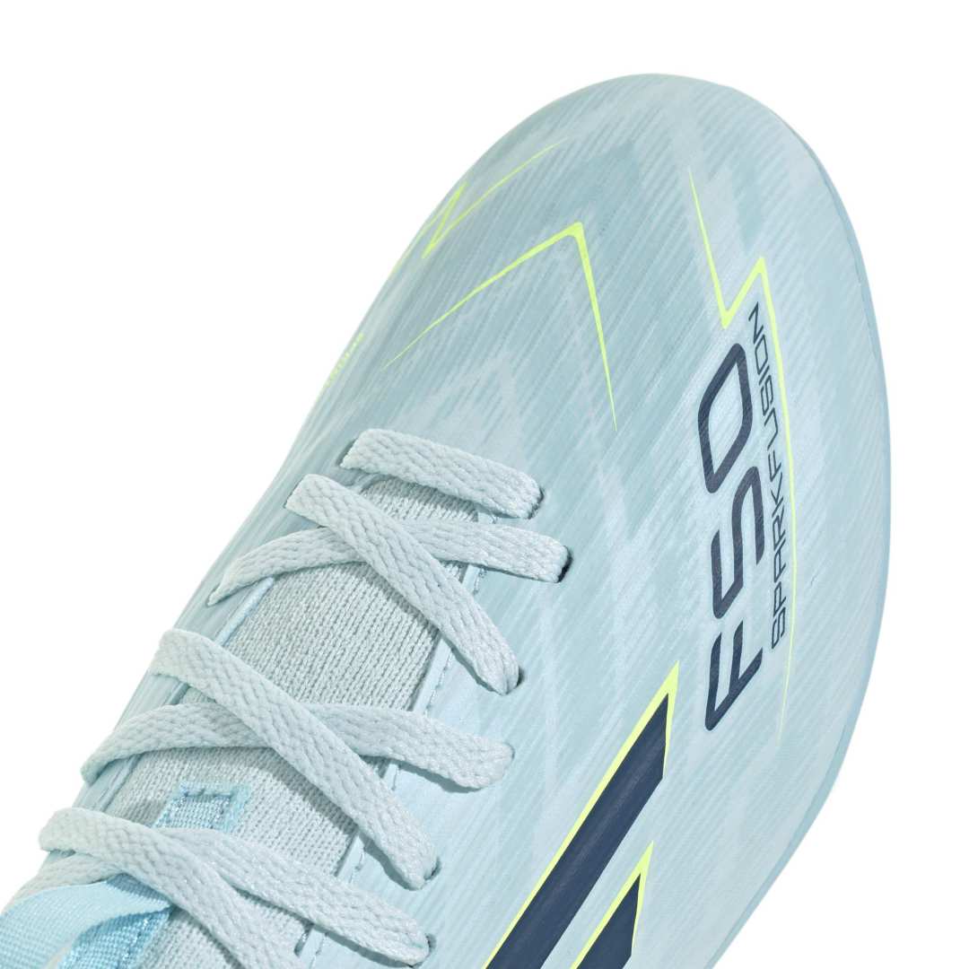 F50 Sparkfusion League Mid Cut FG/AG Boots Kids – Blue / Yellow