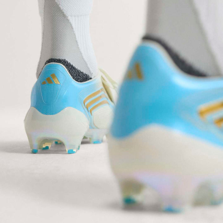 F50 Elite Messi FG Boots - Ivory / Semi Blue Burst / Icey Blue