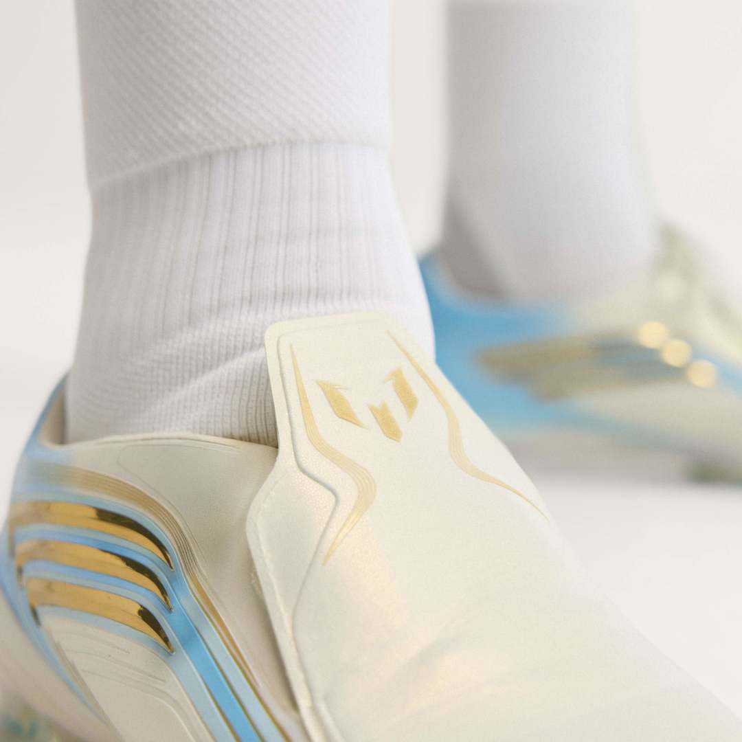 F50 Elite Messi FG Boots - Ivory / Semi Blue Burst / Icey Blue