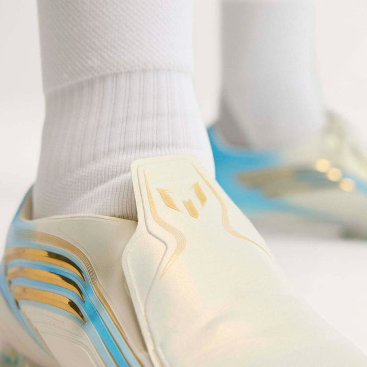 F50 Elite Messi FG Boots - Ivory / Semi Blue Burst / Icey Blue