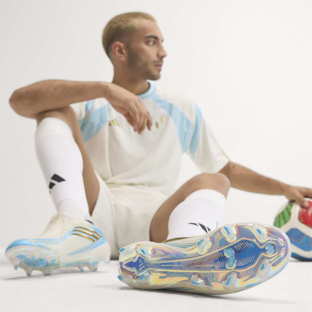 F50 Elite Messi FG Boots - Ivory / Semi Blue Burst / Icey Blue