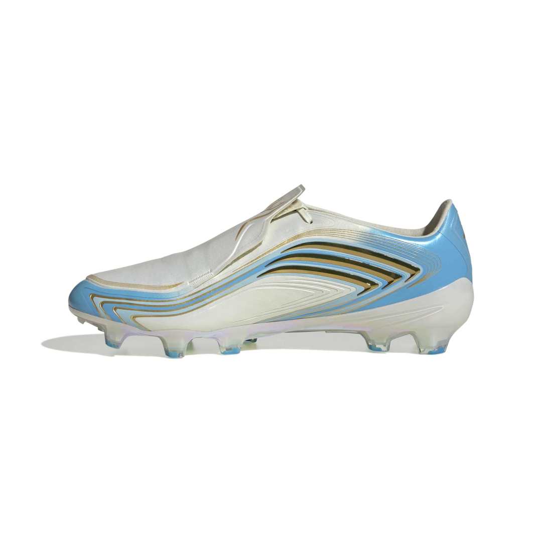 F50 Elite Messi FG Boots - Ivory / Semi Blue Burst / Icey Blue
