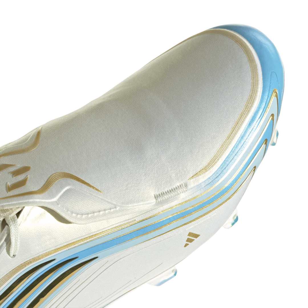 F50 Elite Messi FG Boots - Ivory / Semi Blue Burst / Icey Blue