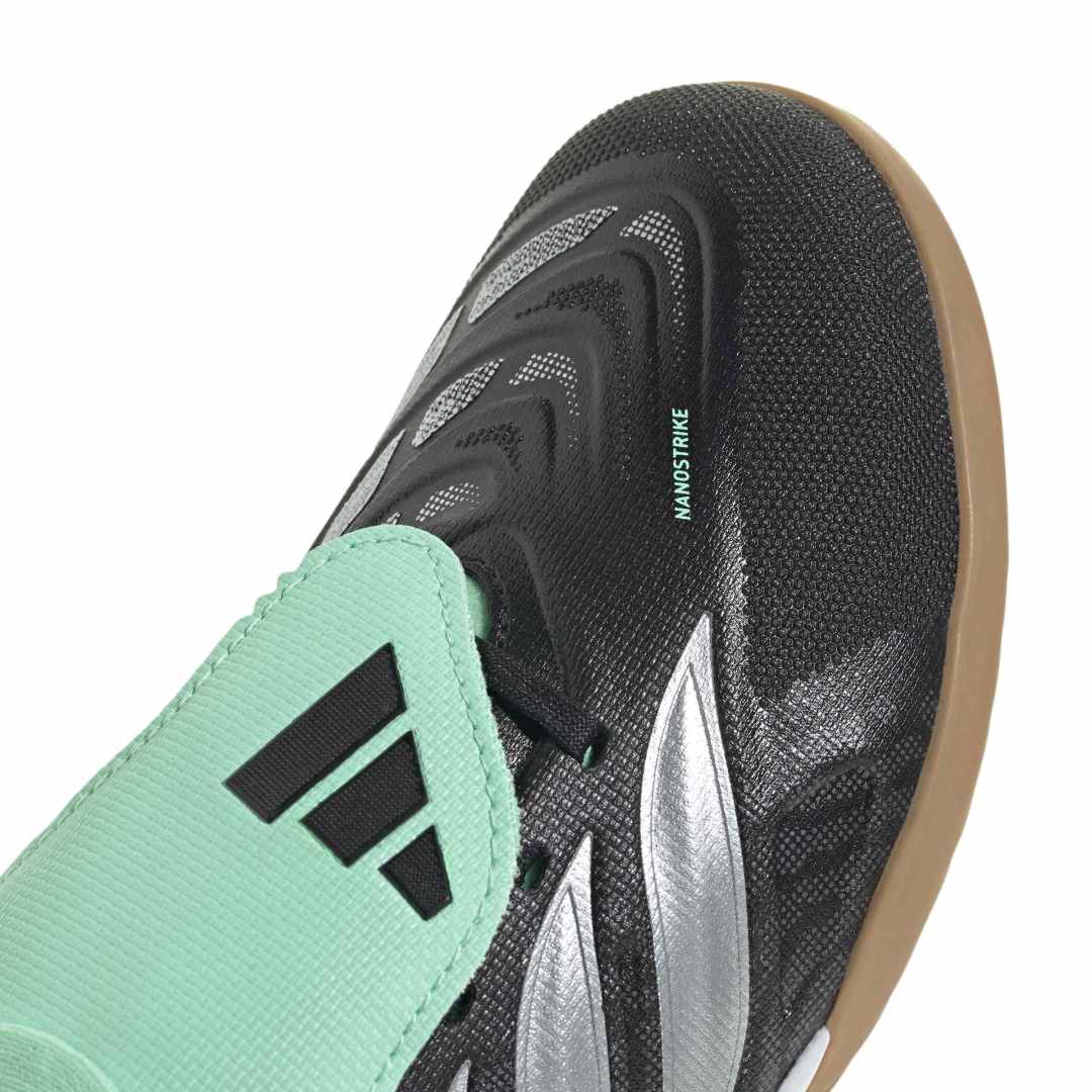 Adidas Predator League Fold-Over Tongue Indoor Boots Kids - Black / Metallic / Mint