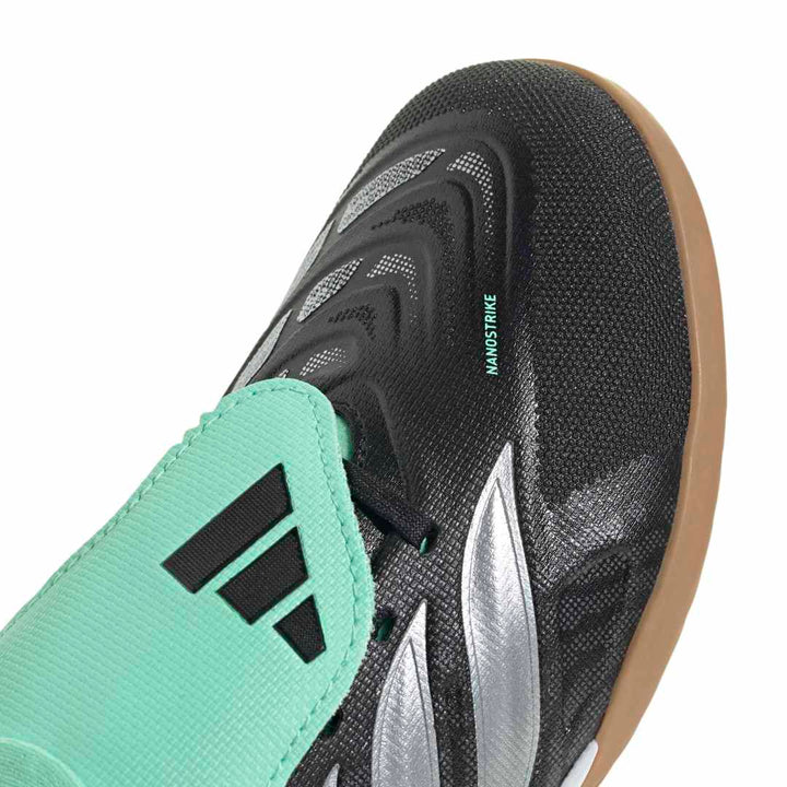 Adidas Predator League Fold-Over Tongue Indoor Boots Kids - Black / Metallic / Mint