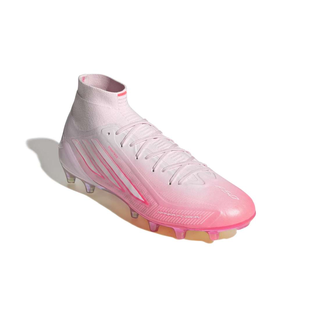 Adidas F50 Sparkfusion Elite Mid Cut Women’s FG/AG Boots - Solar Turbo / White / Pink