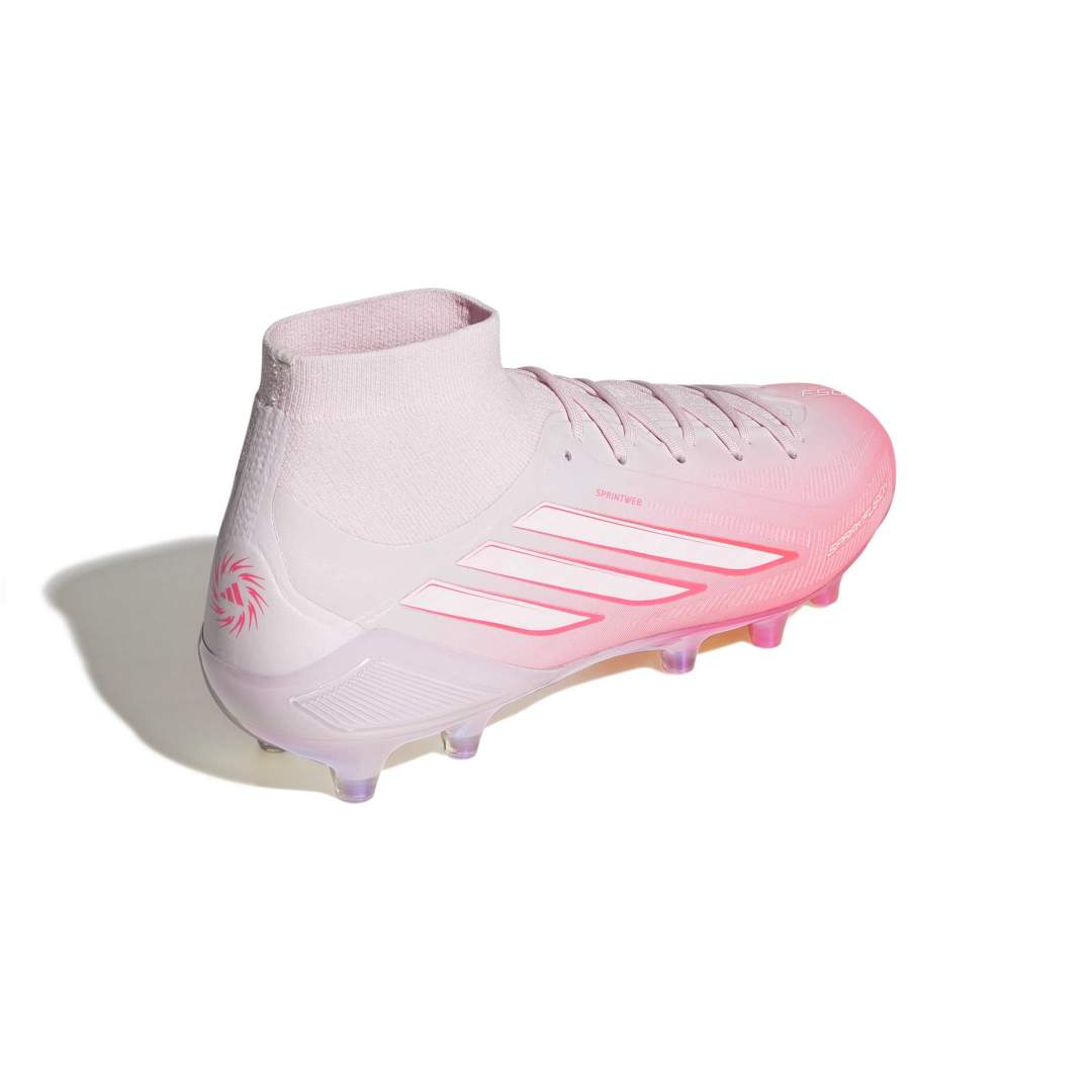 Adidas F50 Sparkfusion Elite Mid Cut Women’s FG/AG Boots - Solar Turbo / White / Pink