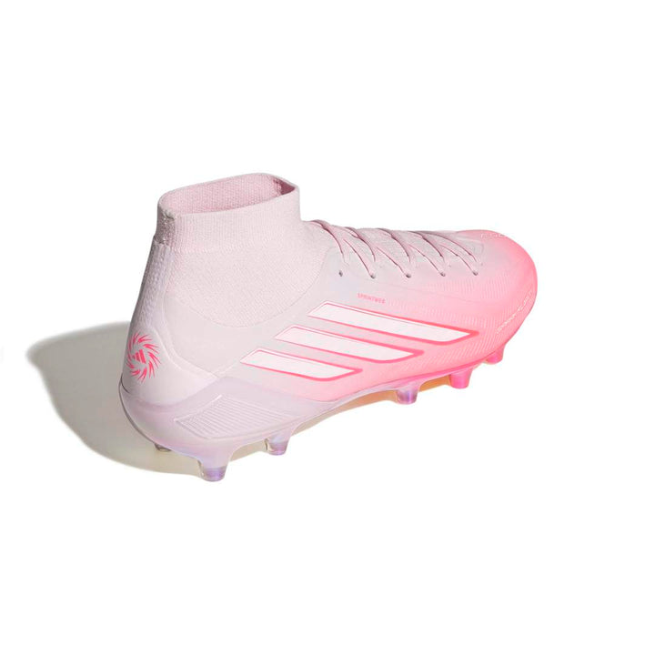 Adidas F50 Sparkfusion Elite Mid Cut Women’s FG/AG Boots - Solar Turbo / White / Pink
