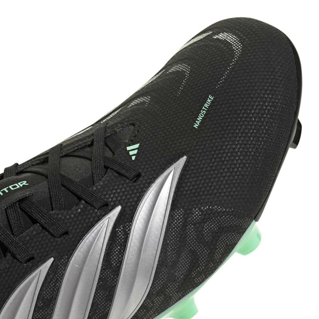 Adidas Predator League FG Boots - Black / Metallic / Mint