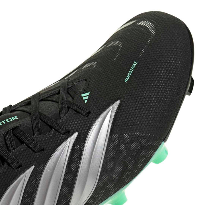 Adidas Predator League FG Boots - Black / Metallic / Mint