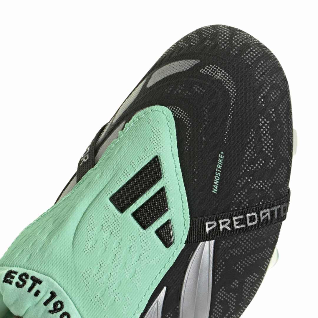 Adidas Predator Elite Fold-Over Tongue FG Boots - Black / Metallic / Mint