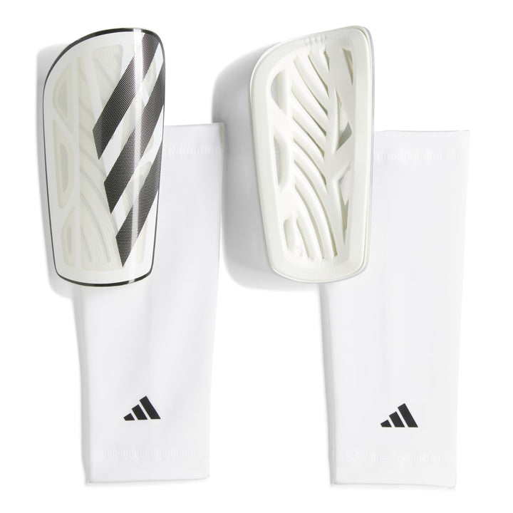 Tiro League Shin Guards - White / Black / Silver