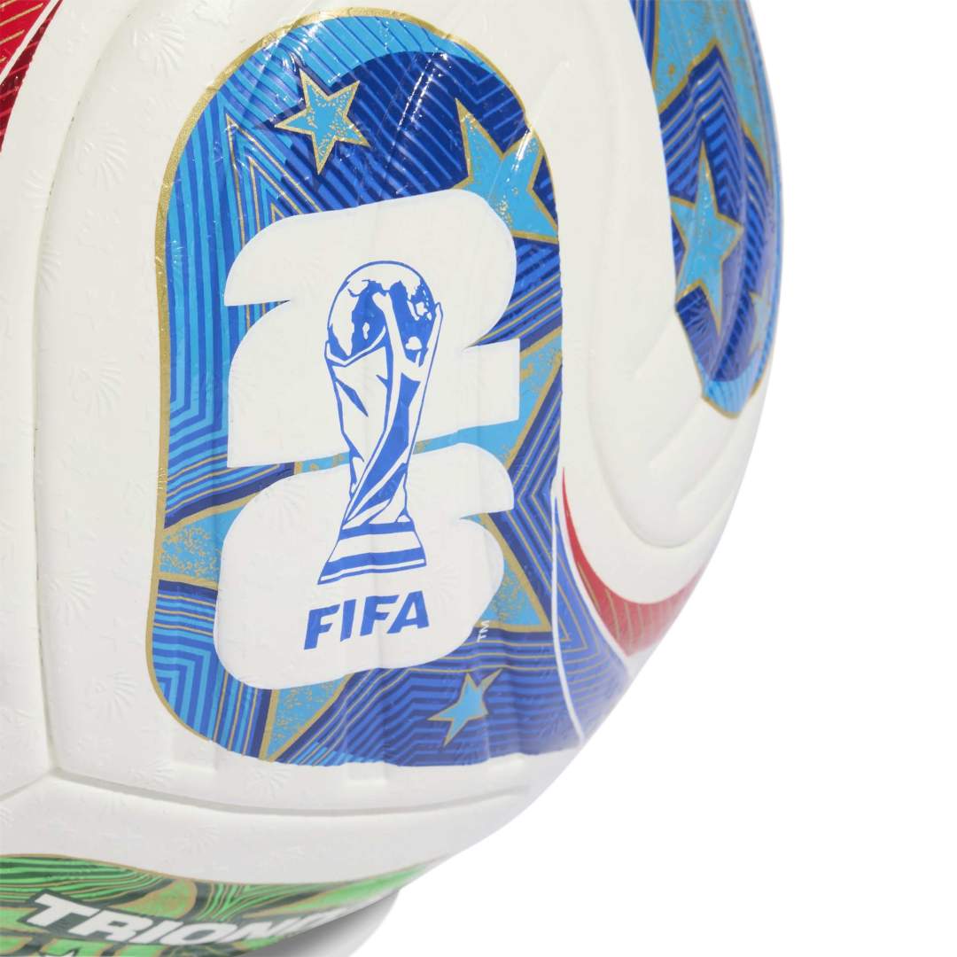 Adidas Official Fifa World Cup 2026 Pro Trionda Football - White / Solar Blue / Hi-Res Red / Flash Lime