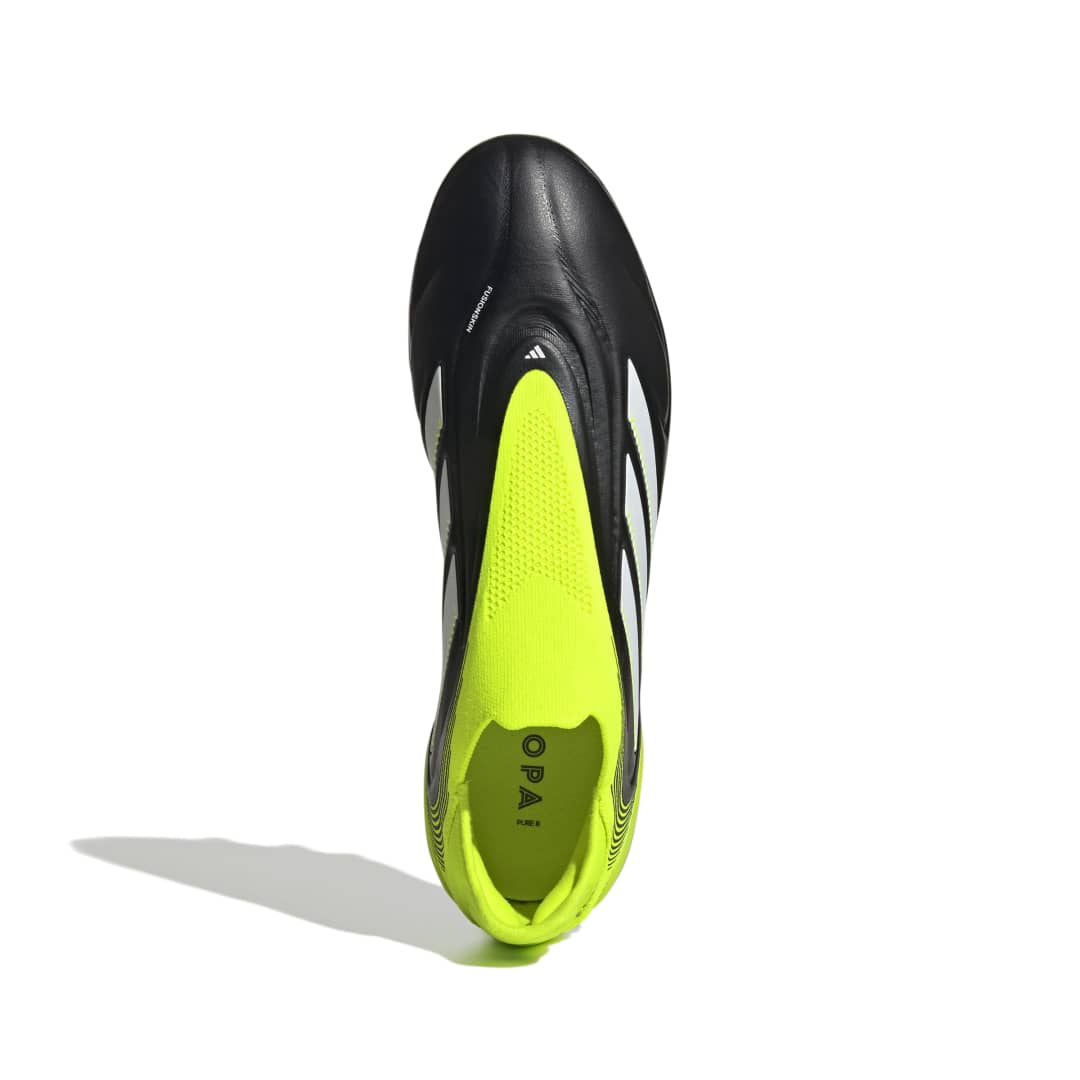 Copa Pure 3 Elite Laceless Firm Ground Boots - Black / White / Lucid Lemon