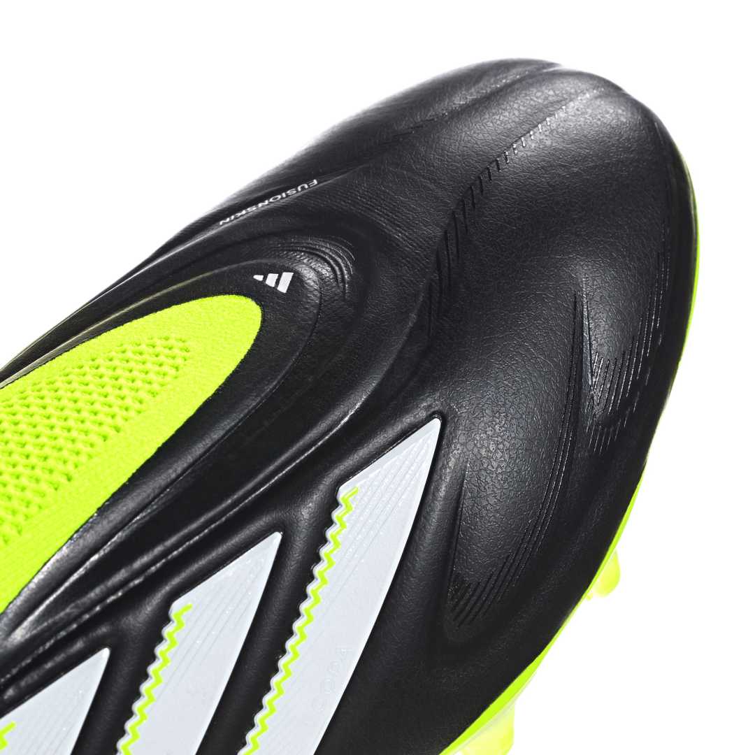 Copa Pure 3 Elite Laceless Firm Ground Boots - Black / White / Lucid Lemon