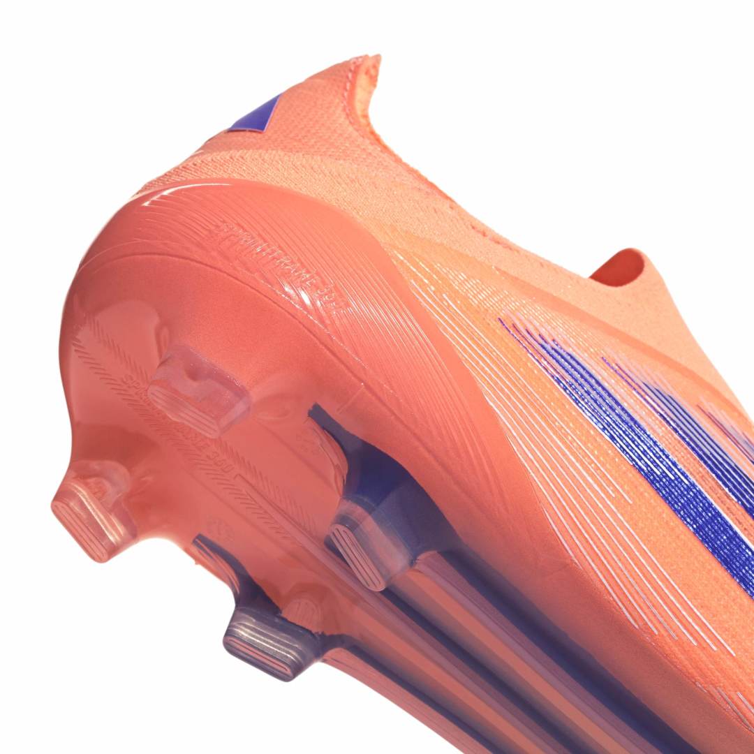 F50 Elite Laceless Firm Ground Boots - Beam Orange/ LucidBlue/ White