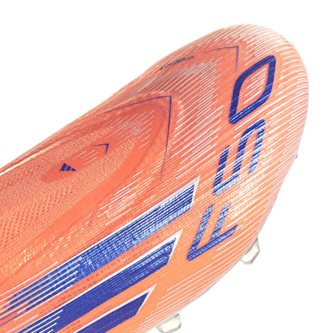 F50 Elite Laceless Firm Ground Boots - Beam Orange/ LucidBlue/ White