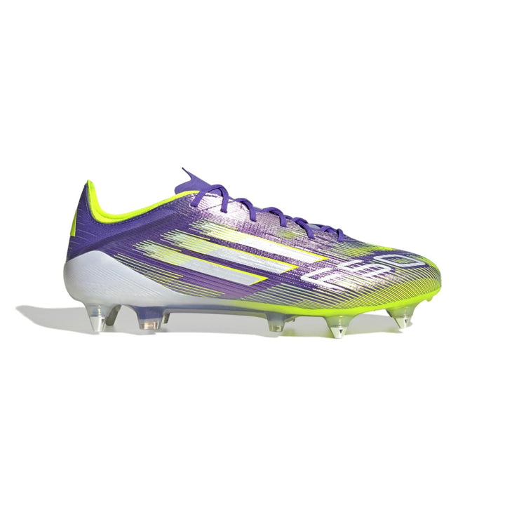 Adidas F50 Elite Soft Ground Boots - Purple/White/Lucid Lemon