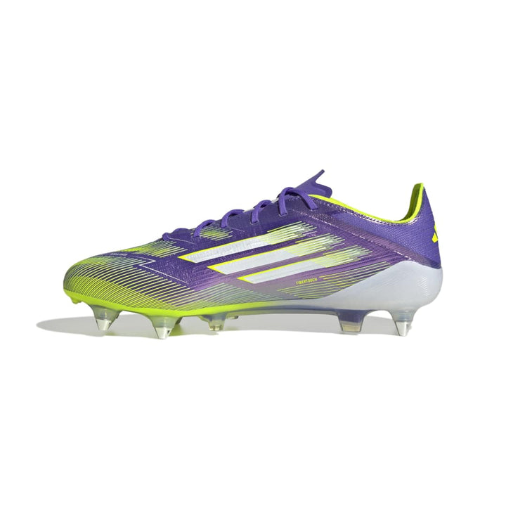 Adidas F50 Elite Soft Ground Boots - Purple/White/Lucid Lemon