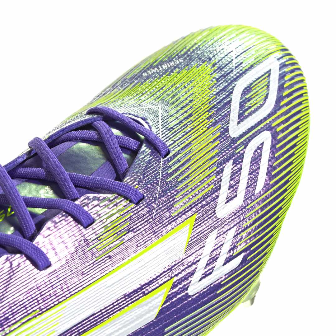 Adidas F50 Elite Soft Ground Boots - Purple/White/Lucid Lemon
