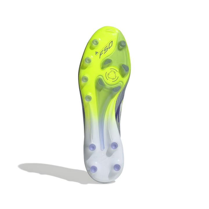 Adidas F50 Pro Firm Ground Boots - Purple/White/Lucid Lemon