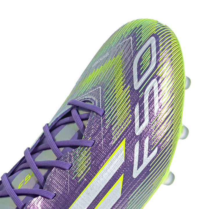 Adidas F50 Pro Firm Ground Boots - Purple/White/Lucid Lemon