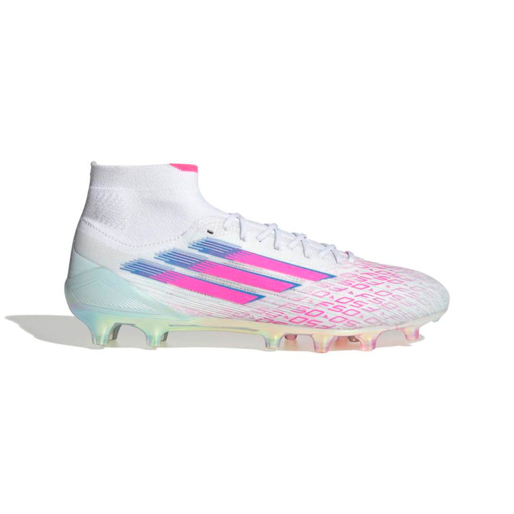 Adidas F50 Sparkfusion Elite Mid FG/AG Boots - White/Lucid Pink