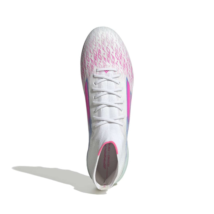 Adidas F50 Sparkfusion Elite Mid FG/AG Boots - White/Lucid Pink