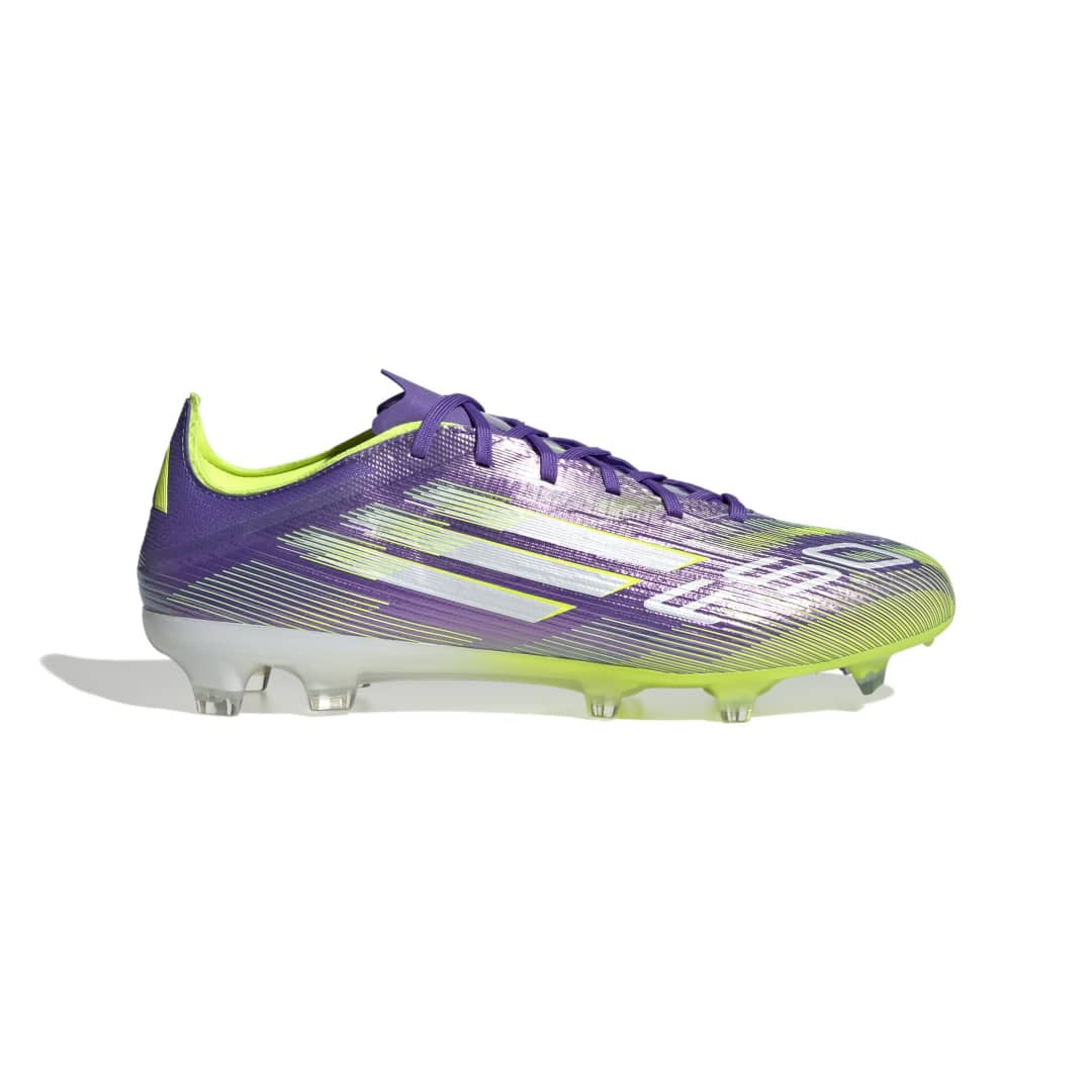 Adidas F50 Pro Firm Ground Boots - Purple/White/Lucid Lemon