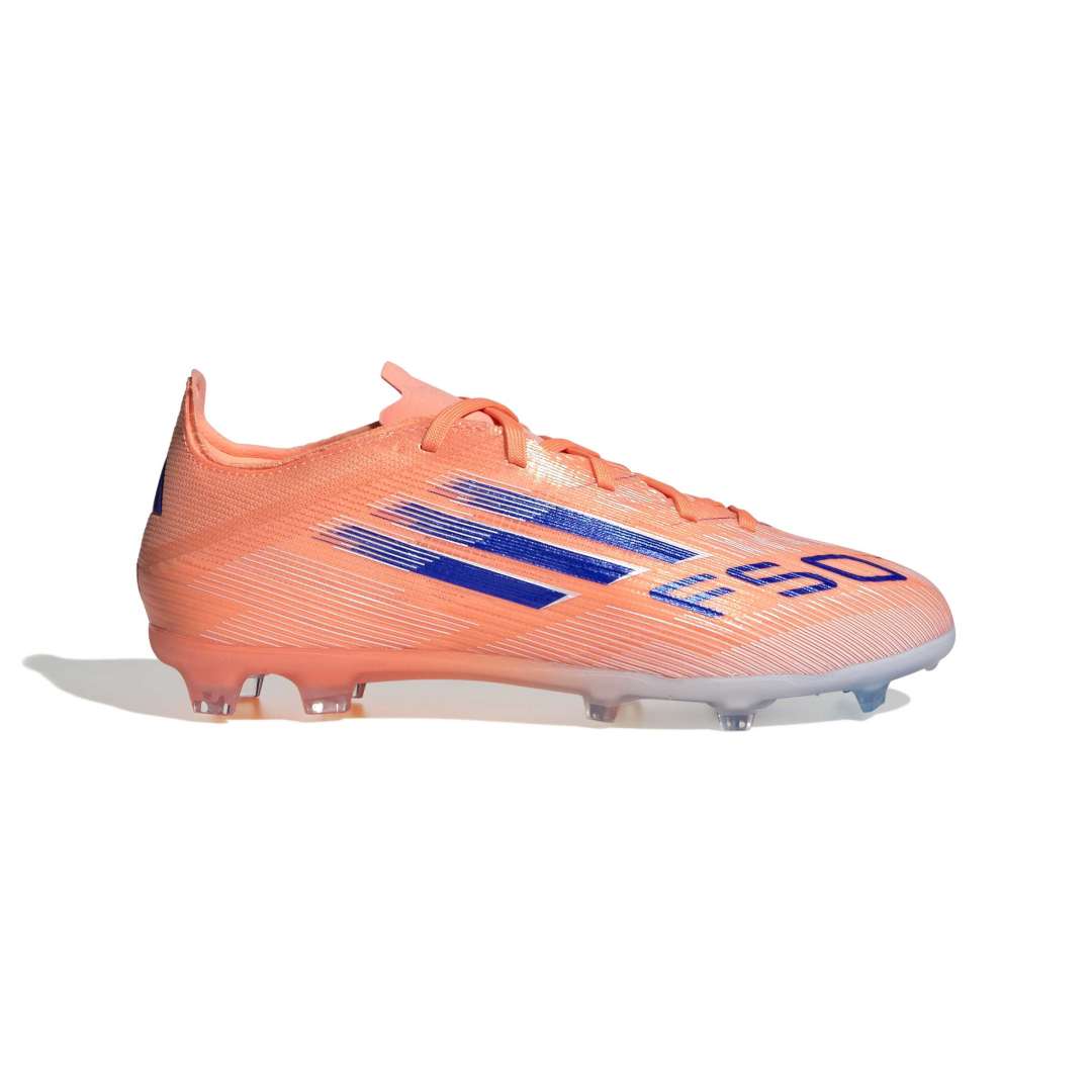 Adidas F50 Elite Firm Ground Boots Junior - Beam Orange/Lucid Blue/ White