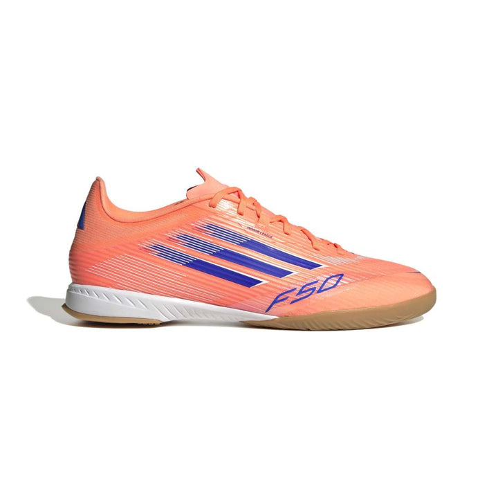 Adidas F50 League Indoor Futsal Shoes - White/Blue/Coral