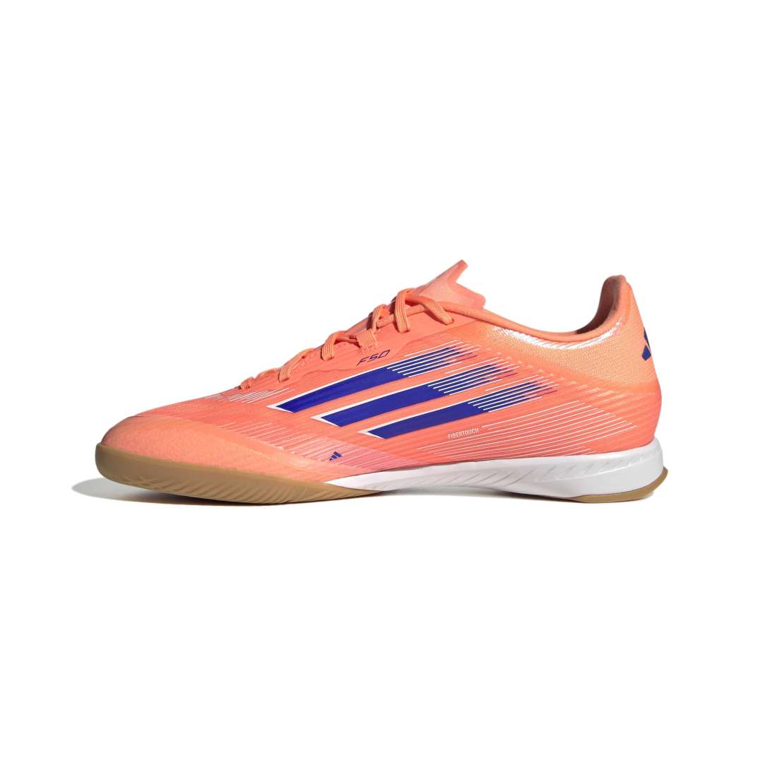 Adidas F50 League Indoor Futsal Shoes - White/Blue/Coral
