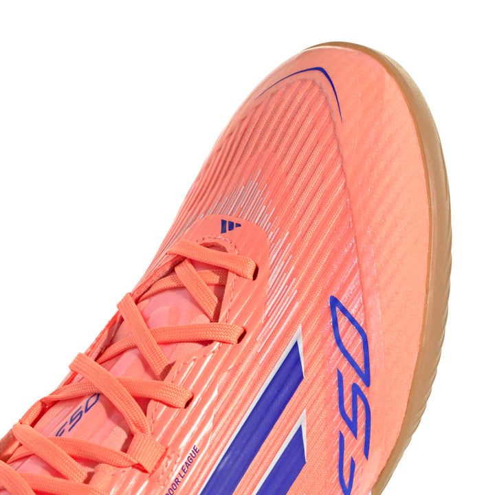 Adidas F50 League Indoor Futsal Shoes - White/Blue/Coral