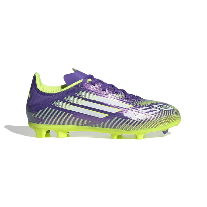 Adidas F50 League FG Boots Kids - Purple/White/Lucid Lemon
