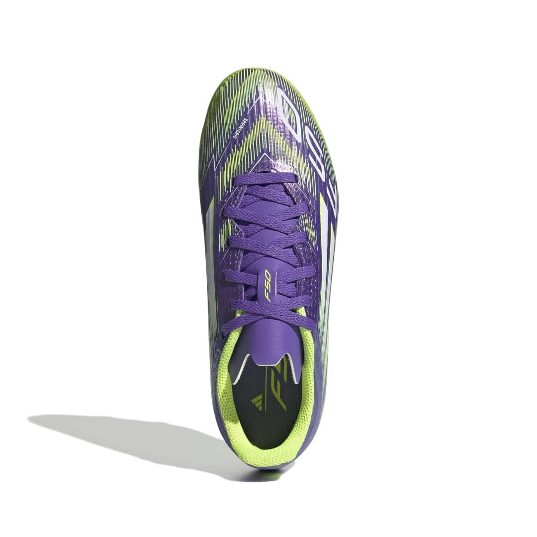 Adidas F50 League FG Boots Kids - Purple/White/Lucid Lemon