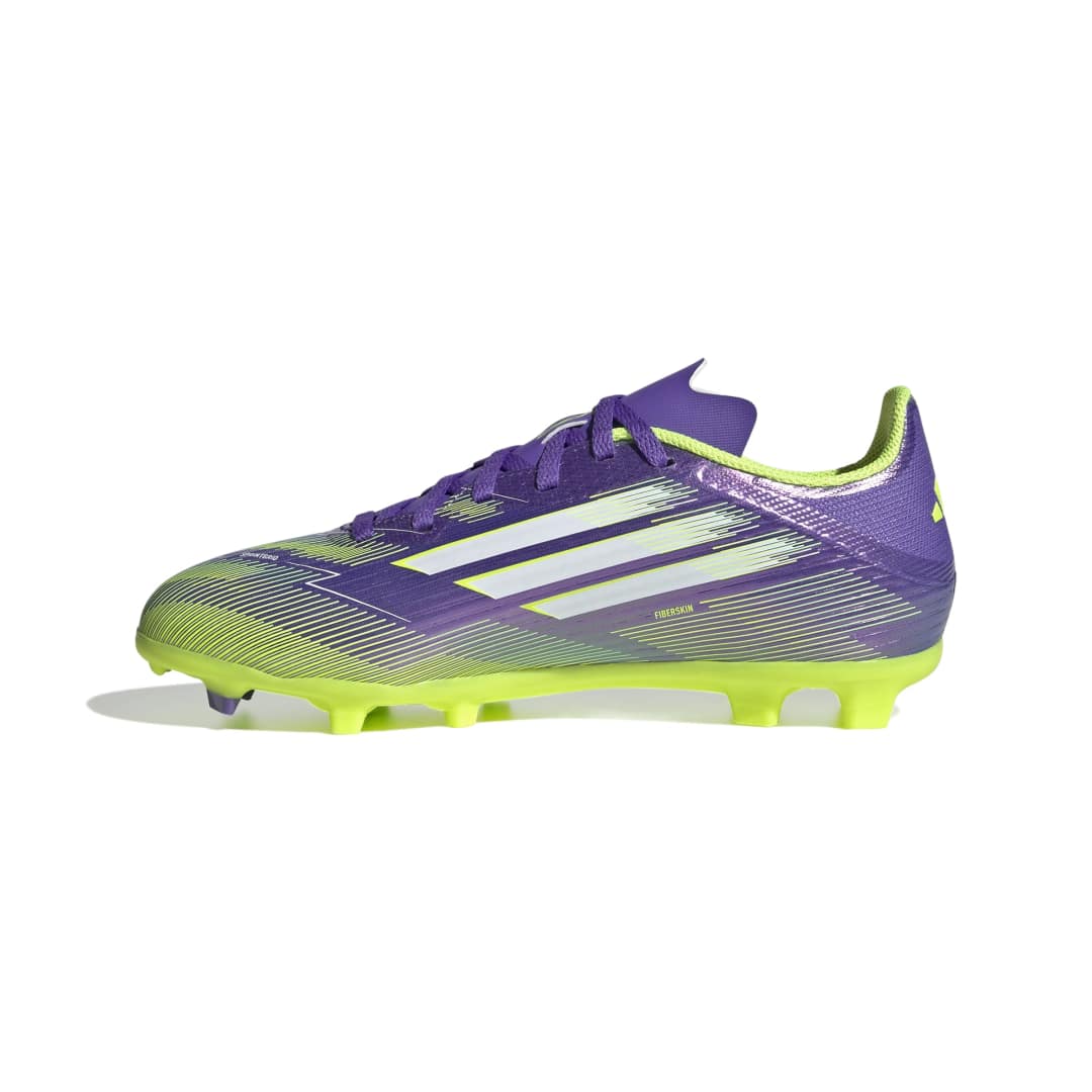 Adidas F50 League FG Boots Kids - Purple/White/Lucid Lemon