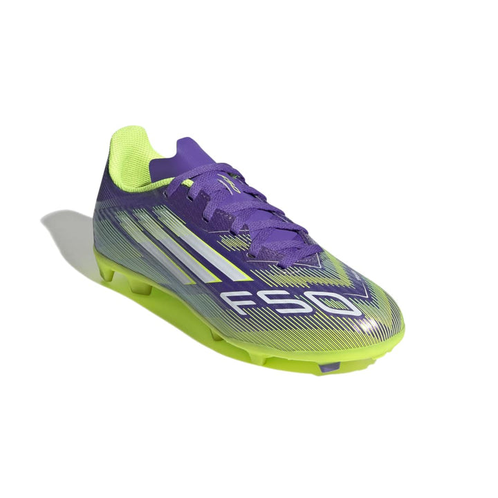 Adidas F50 League FG Boots Kids - Purple/White/Lucid Lemon
