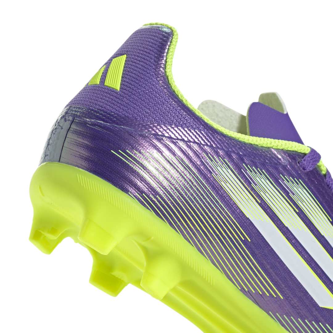 Adidas F50 League FG Boots Kids - Purple/White/Lucid Lemon