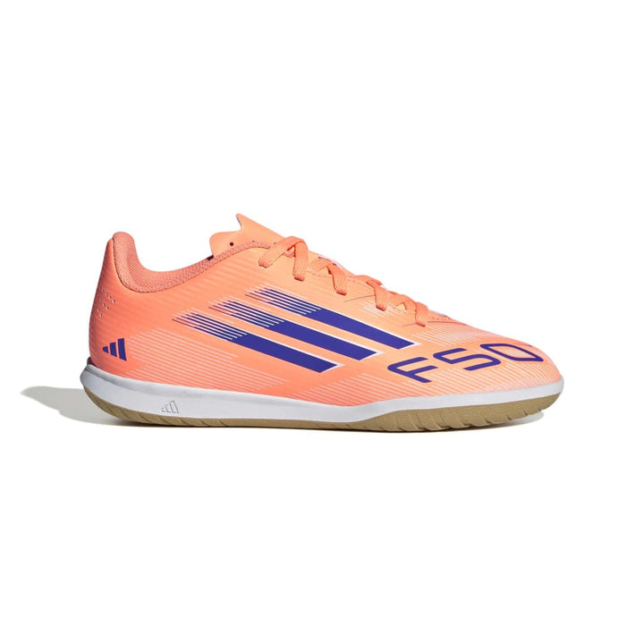 Adidas F50 Club Indoor futsal Shoes Junior - Beam Orange / Lucid Blue / Cloud White