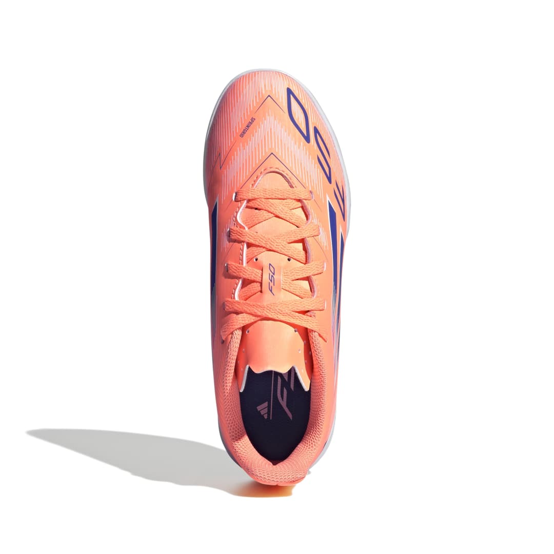 Adidas F50 Club Indoor futsal Shoes Junior - Beam Orange / Lucid Blue / Cloud White