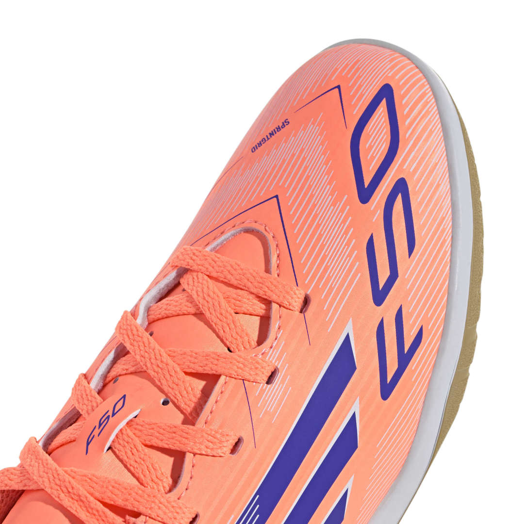 Adidas F50 Club Indoor futsal Shoes Junior - Beam Orange / Lucid Blue / Cloud White