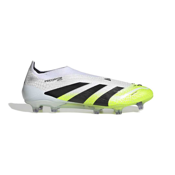 Adidas Predator Elite Laceless FG Boots - White/Black/Lucid Lemon