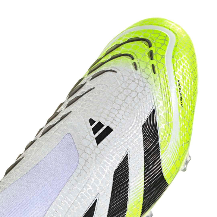 Adidas Predator Elite Laceless FG Boots - White/Black/Lucid Lemon