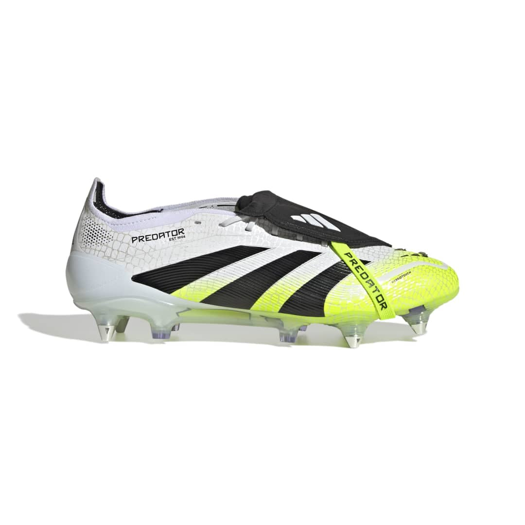 Adidas Predator Elite Fold-Over Tongue SG Boots - White/Black/Lucid Lemon