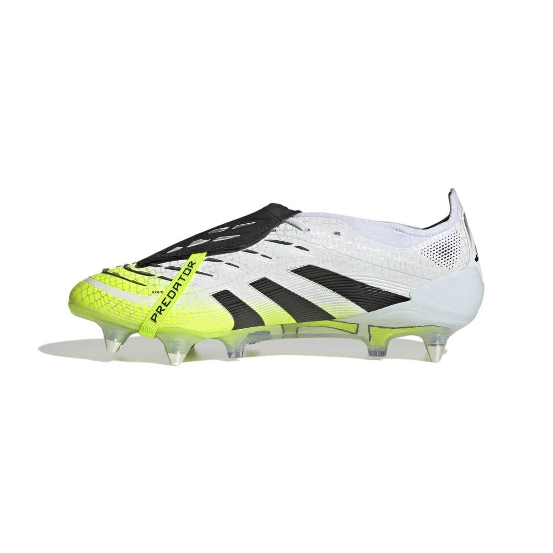 Adidas Predator Elite Fold-Over Tongue SG Boots - White/Black/Lucid Lemon