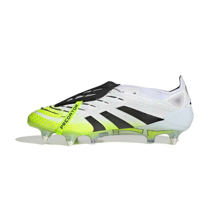 Adidas Predator Elite Fold-Over Tongue SG Boots - White/Black/Lucid Lemon