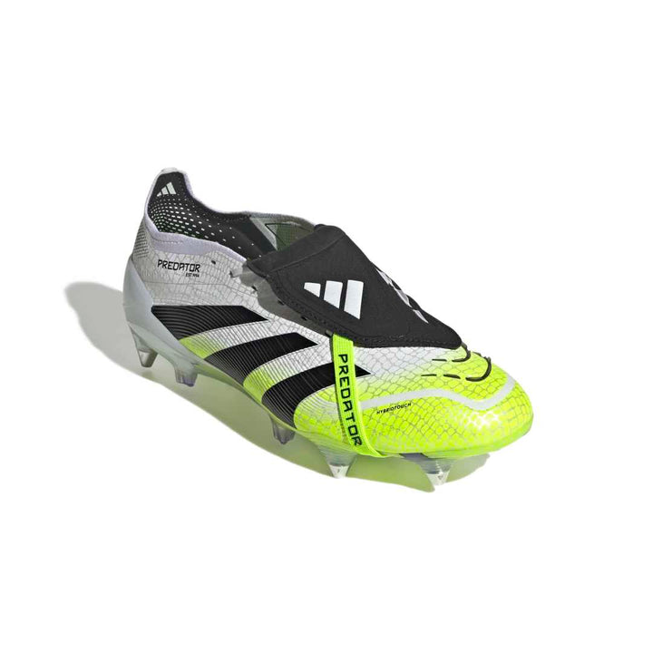 Adidas Predator Elite Fold-Over Tongue SG Boots - White/Black/Lucid Lemon