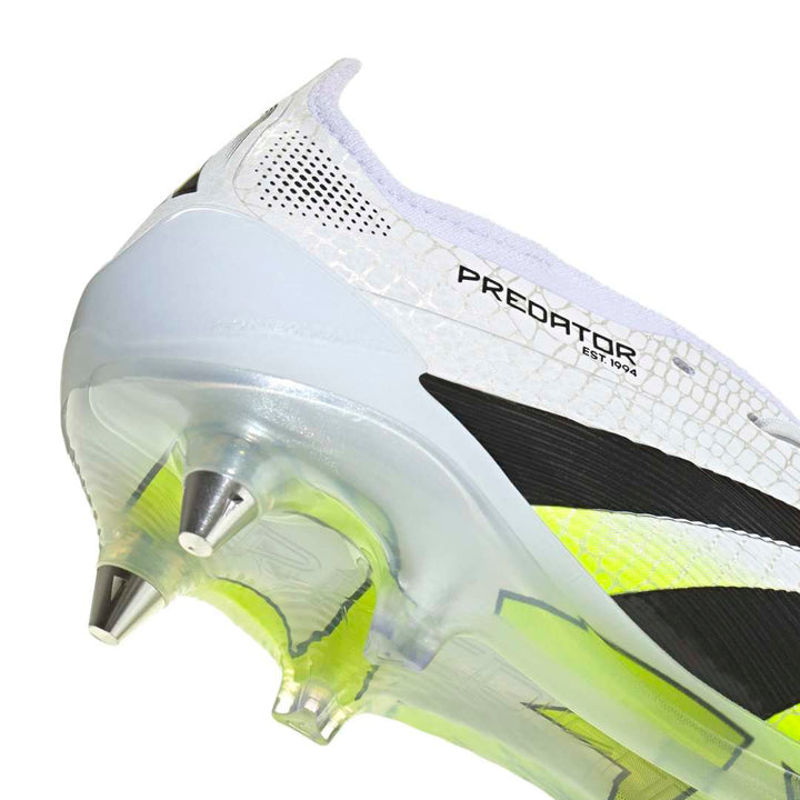 Adidas Predator Elite Fold-Over Tongue SG Boots - White/Black/Lucid Lemon